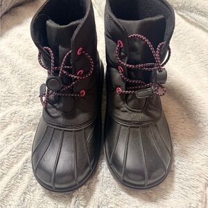 The Children's Place Black and Pink Snow Boots
